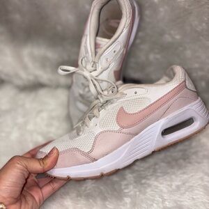 Nike Pink and White Air Max Sneakers